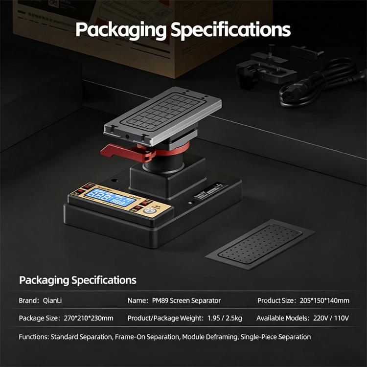 Qianli PM86 Universal Screen Disassembling Heating Separator, EU Plug, US Plug