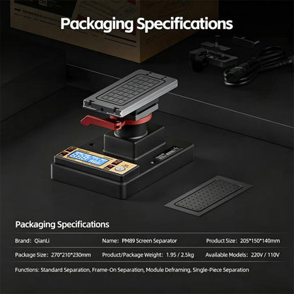 Qianli PM86 Universal Screen Disassembling Heating Separator, EU Plug, US Plug