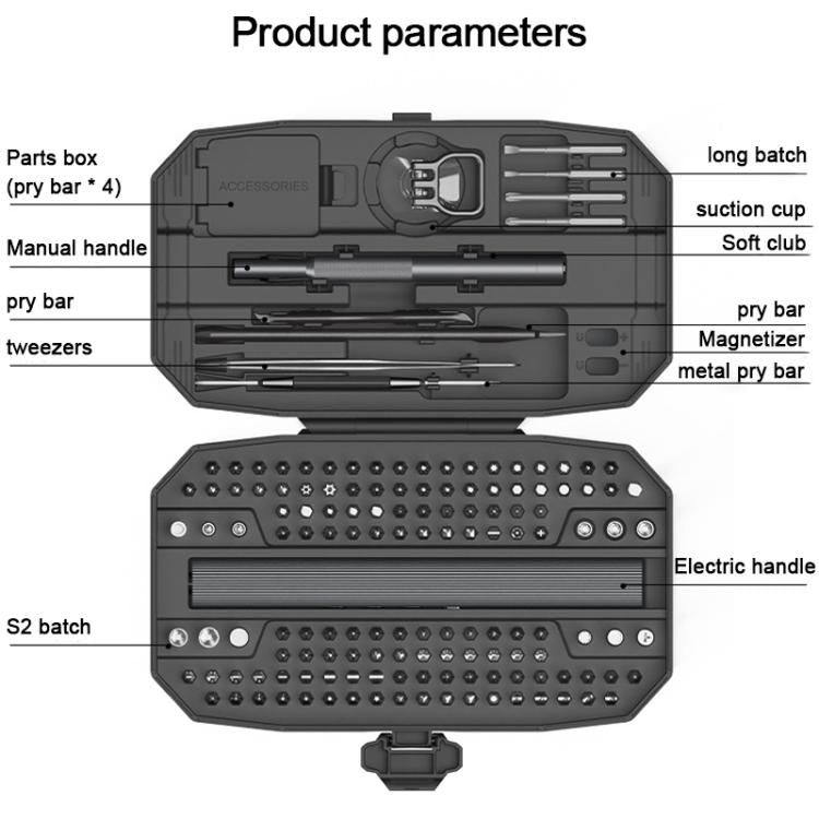 153 in 1 Long Endurance Three-speed Adjustment Electric Screwdriver Set, 153 in 1
