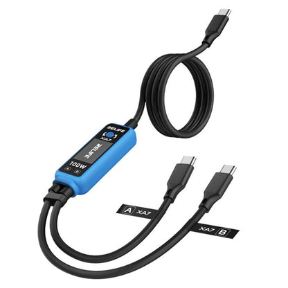 RELIFE XA7 100W Type-C Digital Display 1 to 2 Fast Charging Cable for iPhone / Android