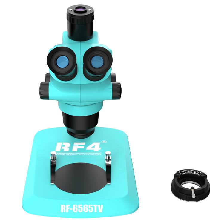 RF4 RF-6565TV 6.5-65X Synchronous Zoom Trinocular Stereo Microscope, RF-6565TV