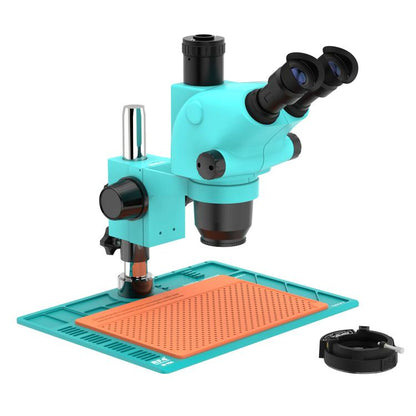 RF4 RF-6565-PO4 6.5X-65X Trinocular Stereo Zoom Microscope with PO4 Aluminum Alloy Base, RF-6565-PO4