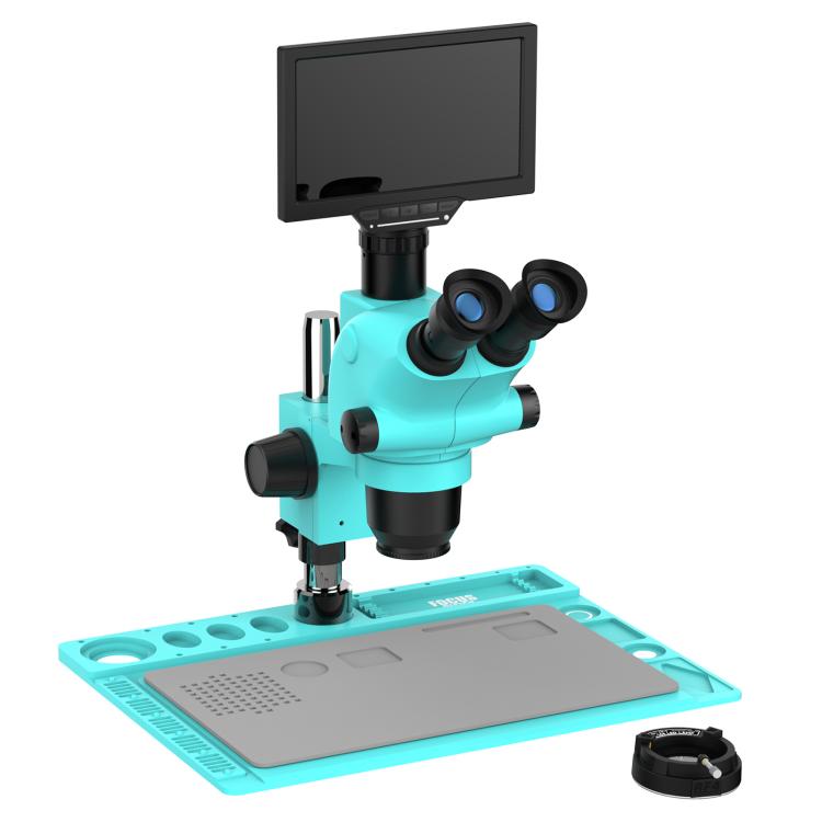 RF4 RF-6565TVD2-YS010W 6.5X-65X Synchronous Zoom Trinocular Stereo Microscope  with 10-inch HD Monitor, RF-6565TVD2-YS010W
