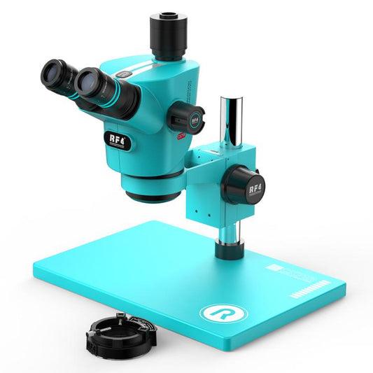 RF4 RF-CX71R 6.5-65X Ergonomic Design Trinocular Stereo Microscope with Big Aluminum Alloy Base, RF-CX71R