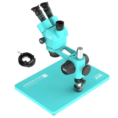 RF4 RF-6558X 6.5-58X Synchronous Zoom Trinocular Stereo Microscope with Aluminum Alloy Big Base, RF-6558X
