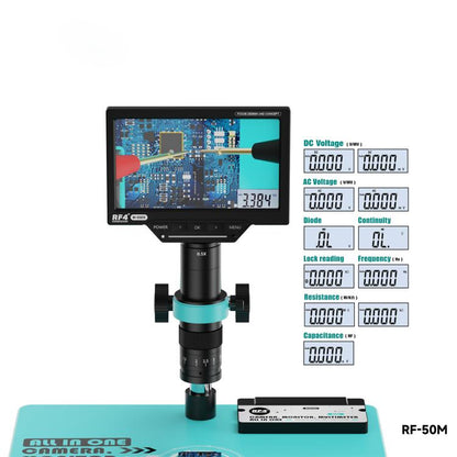 RF4 RF-50M 7-50X PCB Welding Repair HD Digital Microscope Provides Multimeter Function, RF-50M