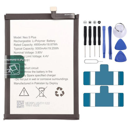 Battery, For Sparx Neo 7 Plus 5000mAh, For Sparx Neo 8i 5000mAh, For Sparx Neo 7 Ultra 8GB 5000mAh, For Sparx Neo 8 Lite 2024 5000mAh, For Sparx Neo 11 2023 5000mAh, For Sparx Neo 8 Pro 5000mAh, For Sparx Neo 8 Plus 5000mAh, For Sparx Neo 5 Plus 5000mA...
