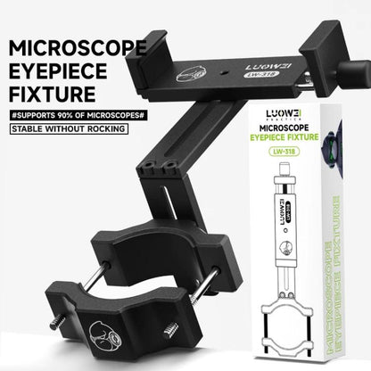 LUOWEI LW-318 Aluminum Telescopic Adjustable Microscope Eyepiece Fixture