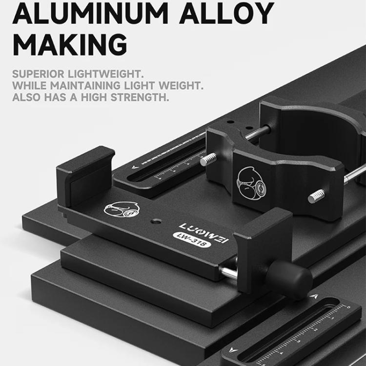 LUOWEI LW-318 Aluminum Telescopic Adjustable Microscope Eyepiece Fixture