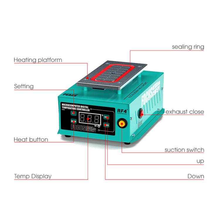 RF4 PEACE 7-inch Phone LCD Touch Screen Separator Machine Build-in Vacuum Pump, EU Plug, US Plug