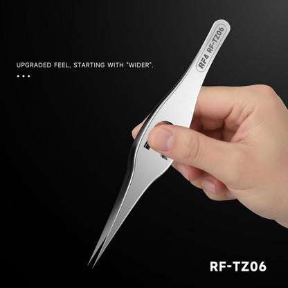 RF4 RF-TZ06 High-Precision Ultrafine Alloy Wide-Body Tweezers, RF-TZ06