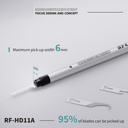 RF4 RF-HD11A 4-in-1 Scraper Knife Blades Set with Hnadle for PCB Glue Remover / Prying Dismantling, RF-HD11A