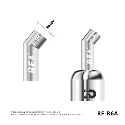For 861DW / 861Pro Hot Air Gun Rework Station RF4 RF-R6A Angled Air Gun Nozzle Kit Set