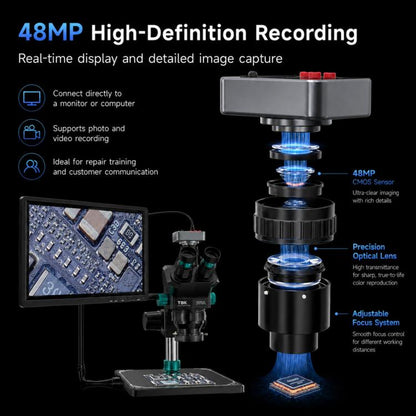 TBK TBK-701A 48MP 7X-60X Continuous Zoom Digital Microscope, TBK-701A