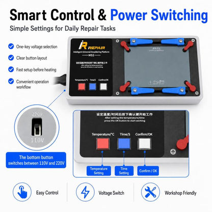 Mijing MS1 Intelligent Desoldering Platform for iPhone X-17 Pro Max, US Plug, EU Plug