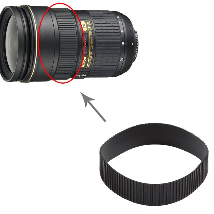 Camera Lens Focus Ring Grip, For Nikon AF-S Nikkor 24-70mm f / 2.8G ED