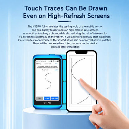 JCID V15PM Professional LCD Touch Screen Tester with 7-16 Pro Max Test Flex Cable, V15PM Screen Tester with 7-16 Flex Cable