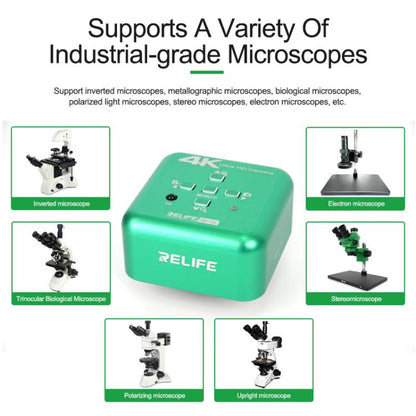 RELIFE M-16 HD 4K 30fps Industrial Grade Electronic Microscope Camera, RELIFE M-16 EU Plug, RELIFE M-16 US Plug