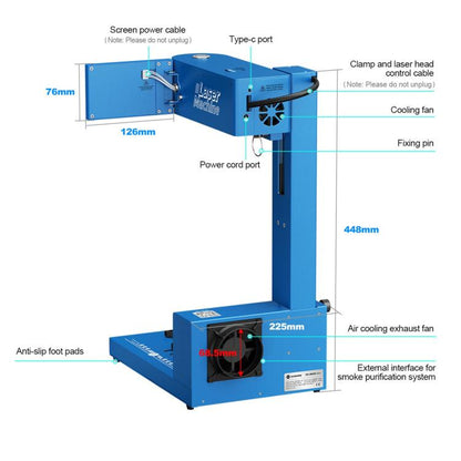 SUNSHINE SS-890B UItra Professional Foldable Smart Laser, EU Plug, US Plug