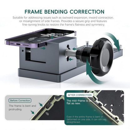 TBK TBK-215B 3 in 1 Phone Rounded-Corner / Mid-Frame / Side-Frame Straightener, TBK-215B