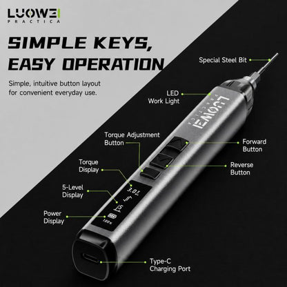 LUOWEI Adjustable Torque Electric Screwdriver Set, S1, S1 Pro