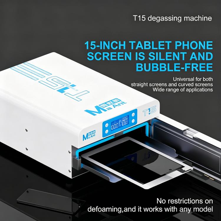 MaAnt T15 15 inch LCD Screen Smart All-in-One Defoamer Machine, US Plug, EU Plug, UK Plug