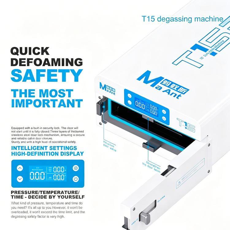 MaAnt T15 15 inch LCD Screen Smart All-in-One Defoamer Machine, US Plug, EU Plug, UK Plug