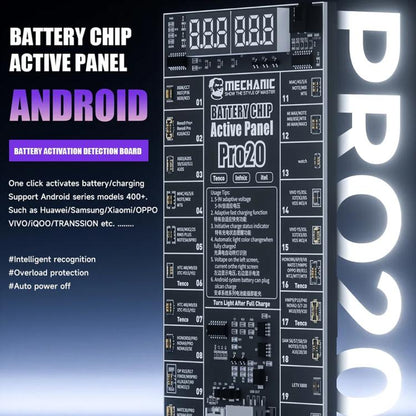 MECHANIC Pro20 Fast Charging Battery Chip Activation Detection Panel for Android