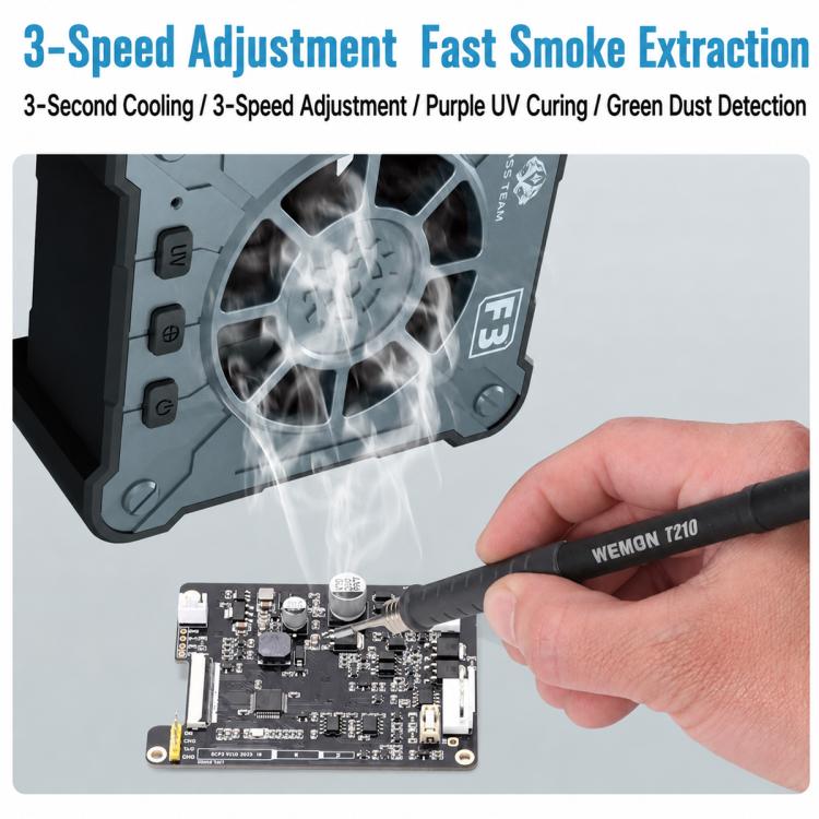 OSS F3 Multi-Function Smoke Extraction + UV Curing + Dust Development + Cooling Fan