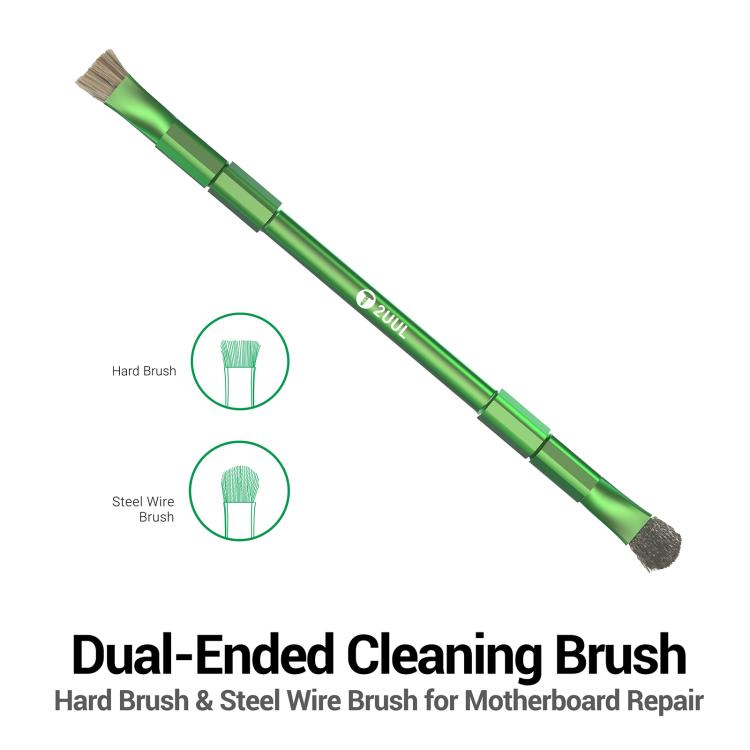 2UUL CL15 Hard Brush & Steel Wire Brush Dual-Ended Cleaning Brush