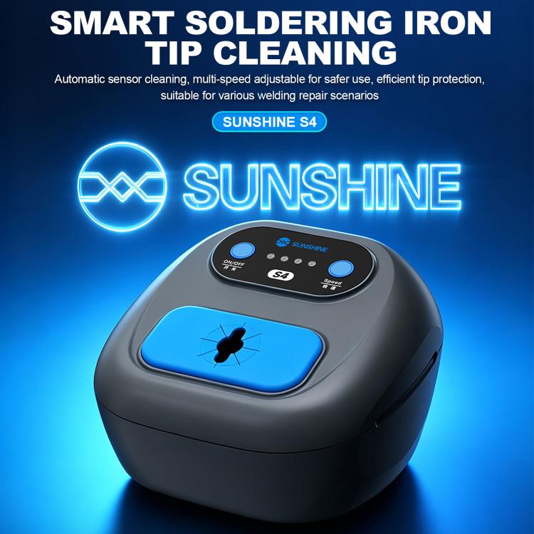 SUNSHINE S4 Adjustable Speed Automatic Soldering Iron Tip Cleaner