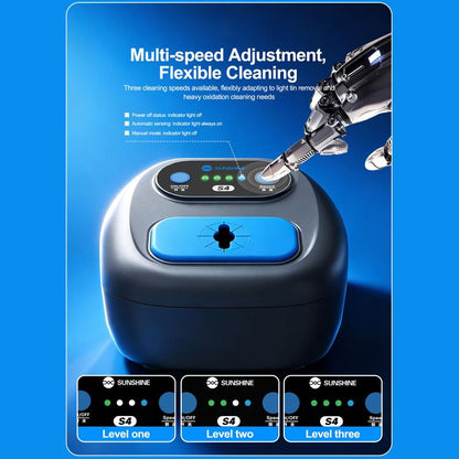 SUNSHINE S4 Adjustable Speed Automatic Soldering Iron Tip Cleaner