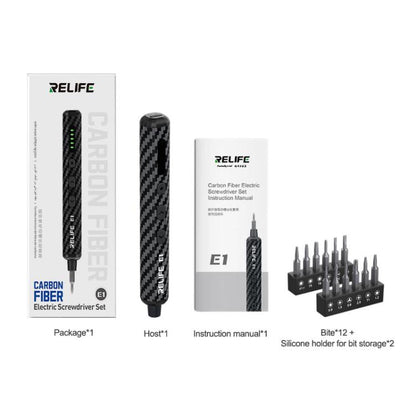 RELIFE E1 Powerful Carbon Fiber Electric Screwdriver Set