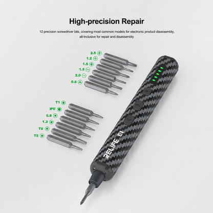 RELIFE E1 Powerful Carbon Fiber Electric Screwdriver Set