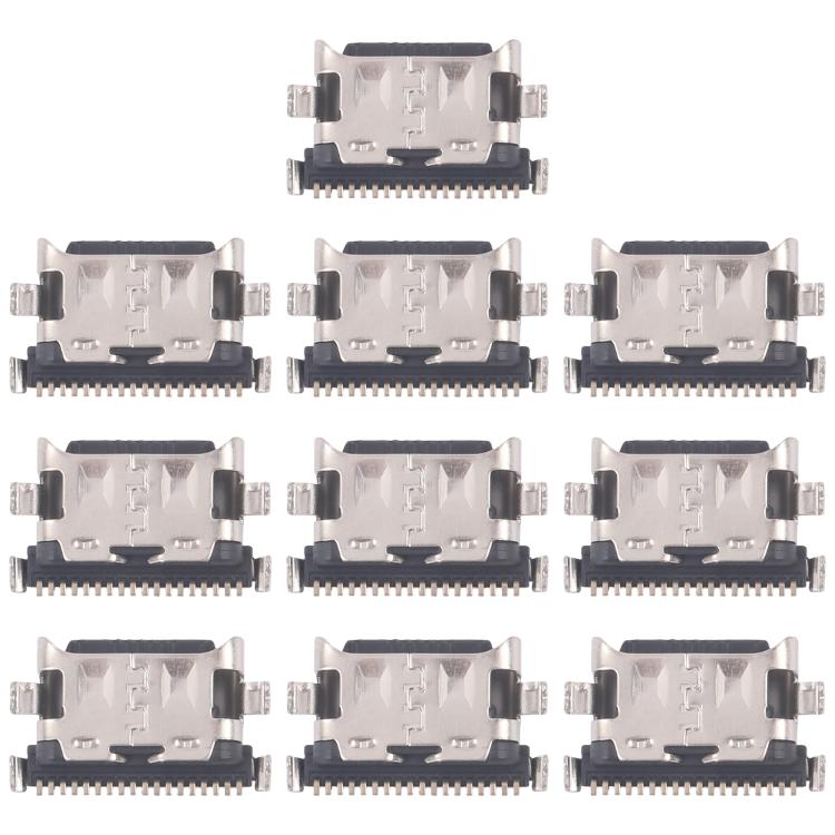 10 PCS/Pack Charging Port Connector, For Galaxy A17 4G SM-A175F, For Galaxy A17 5G SM-A176B, For Galaxy M56 SM-M566B, For Galaxy A16 SM-A165F, For Galaxy A16 5G SM-A166B