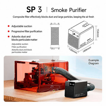 DAJA SP3 Mini Smoking Apparatus Fume Purifier Suitable for Laser Engraving Machines