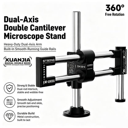 LUOWEI LW-GK04 Xuanjia Dual-Axis Dual-Arm Microscope Swing Arm Stand