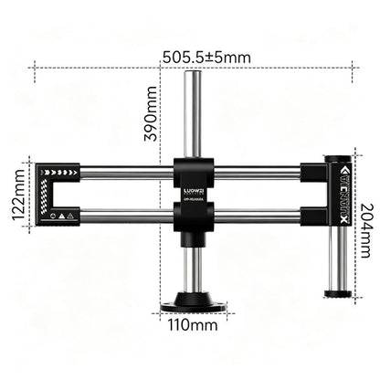 LUOWEI LW-GK04 Xuanjia Dual-Axis Dual-Arm Microscope Swing Arm Stand