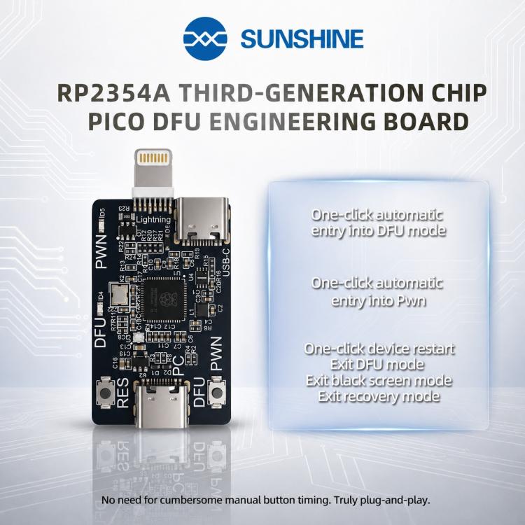 SUNSHINE RP2354A Third-Generation Chip PICO DFU Engineering Board for iPhone XR-11 Pro Max