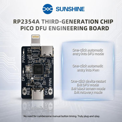 SUNSHINE RP2354A Third-Generation Chip PICO DFU Engineering Board for iPhone XR-11 Pro Max