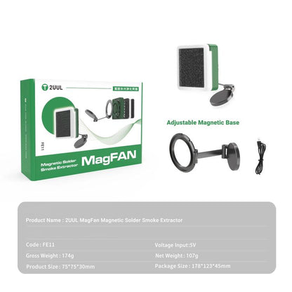 2UUL FE11 MagFan 2 in 1 Smoke Absorption LED Filling Light Magnetic Welding Smoke Extractor