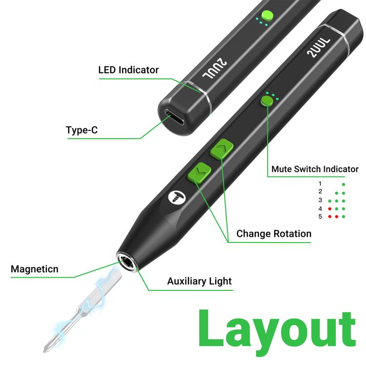 2UUL SD16 Twist Plus Electric Screwdriver with Phillip Bit