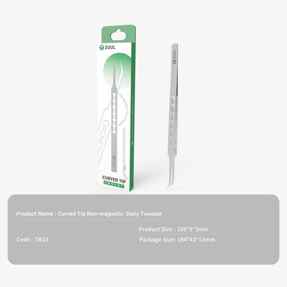 2UUL TW23 Curved Tip Non-magnetic Daily Tweezers