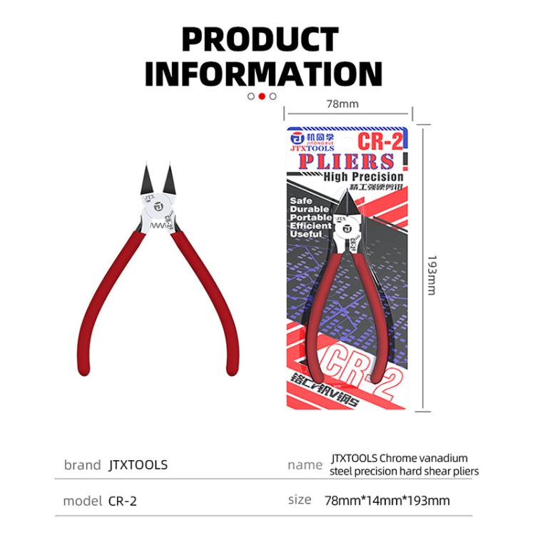 JTX CR-2 Steel Precision Ultra-Hard Cutting Pliers