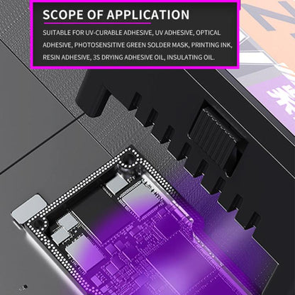 JTX JZ-01 Screen Repair Type-C Charging High Power UV Curing Lamp