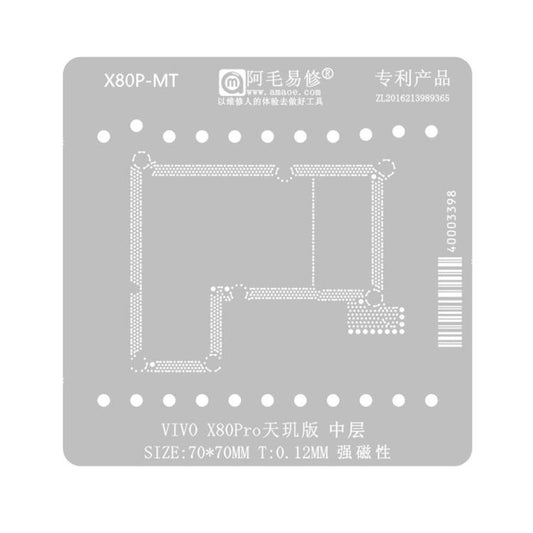 AMAOE X80P-MT Mid-Layer Soldering Stencil for vivo X80 Pro Dimensity Edition