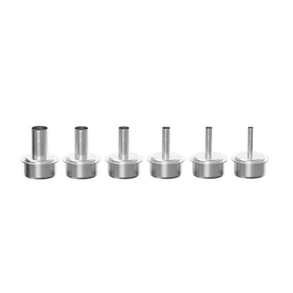 6 PCS/Pack MECHANIC 861 Series Soldering Station Hot Air Gun Nozzles, Curved Mouth, Straight Mouth