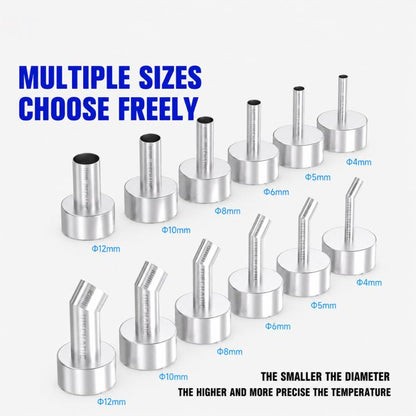 6 PCS/Pack MECHANIC 2008 Series Soldering Station Hot Air Gun Nozzles, Curved Mouth, Straight Mouth