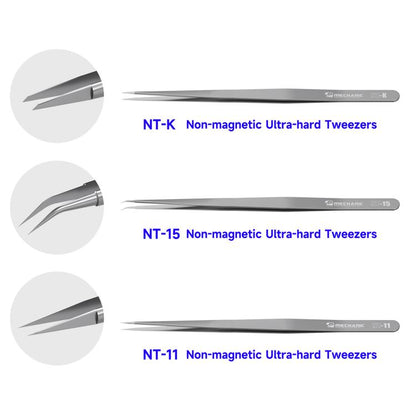 MECHANIC Non-Magnetic Ultra-Hard Professional Repair Tweezers, NT-K, NT-11, NT-15