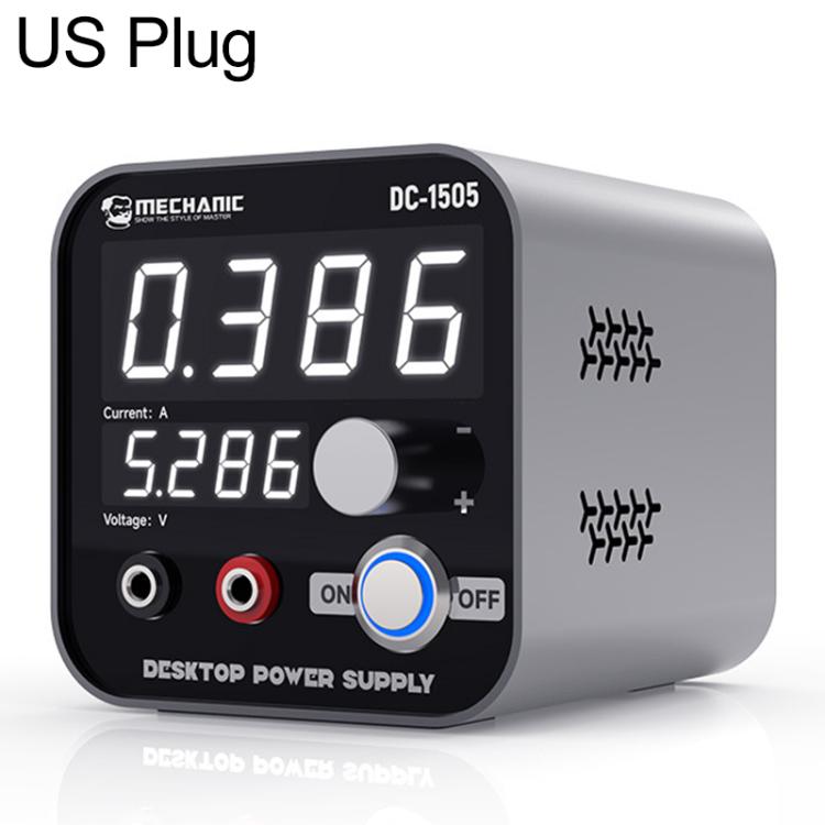 MECHANIC DC-1505 15V / 5A Intelligent Digital Adjustable Switching DC Power Supply, EU Plug, US Plug